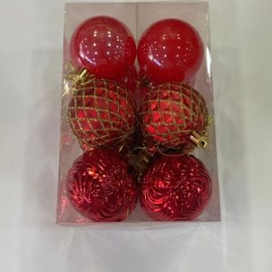 Assorted Ball Decorations - Red