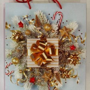 Gold Wreath Gift Bag