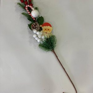 Santa Berries and Candy Cane Pick